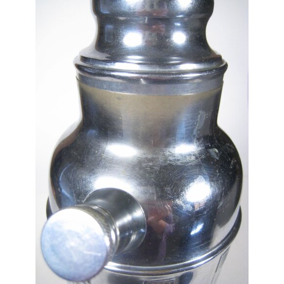 Cocktail Shaker Vintage 1920s 1930s Art Deco Stainless Chrome Bakelite Handle - Picture 14 of 16